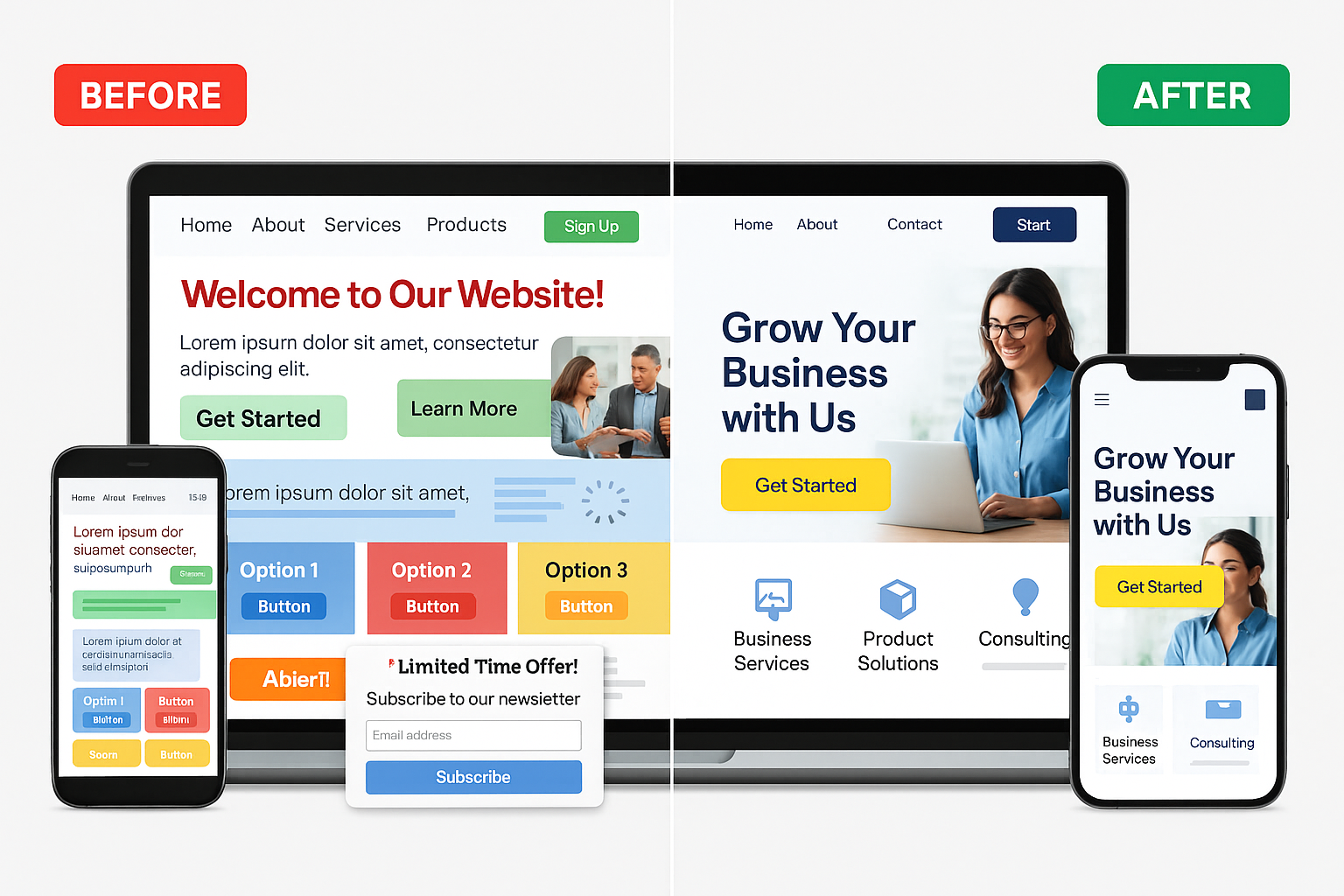Clean website after redesign